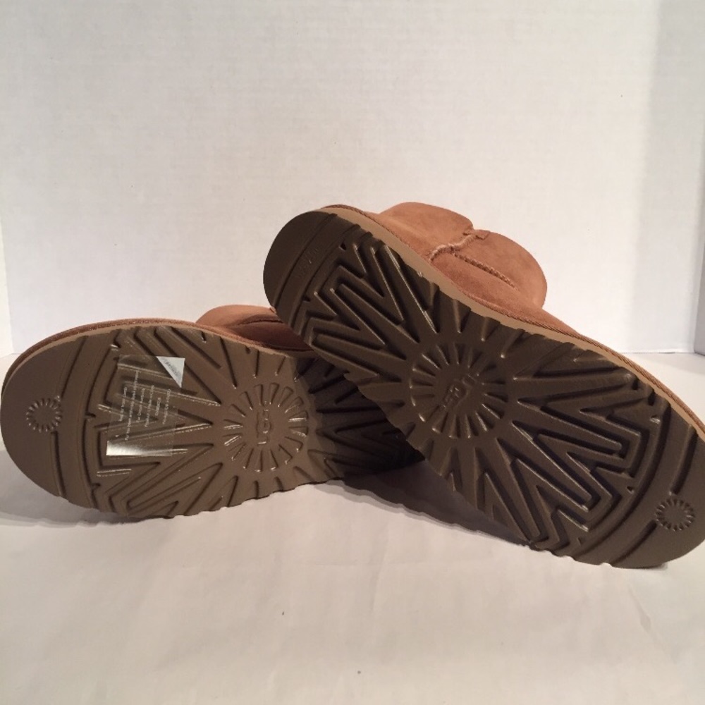 New UGG Mini Bailey Chestnut Poppy Suede Boots - Picture 7 of 8